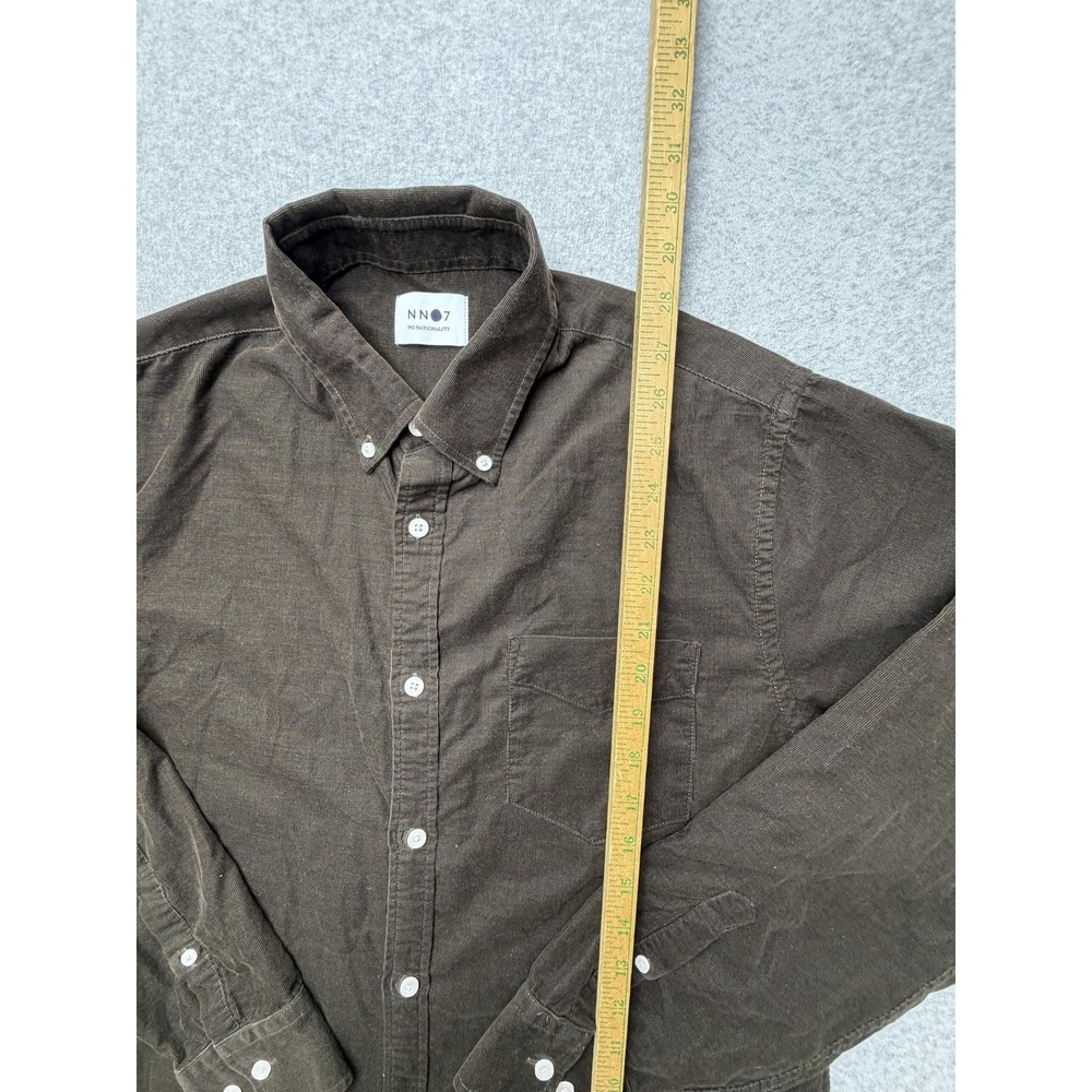 NN07 Shirt Mens Large Brown Corduroy Long Sleeve Button Down Casual Fall - Picture 5 of 9